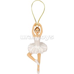 Полирезиновая подвеска "Балерина Роза" 8*3см