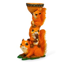 Садовая фигура из полистоуна «Белки с поилкой», 40×22×15 см