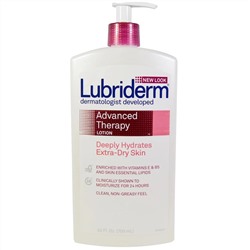 Lubriderm, Улучшенный терапевтический лосьон, глубоко увлажняет очень сухую кожу, 24 жидк. унц. (709 мл)