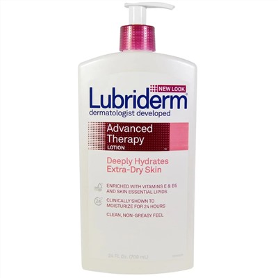 Lubriderm, Улучшенный терапевтический лосьон, глубоко увлажняет очень сухую кожу, 24 жидк. унц. (709 мл)