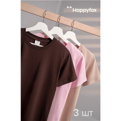 Женская базовая футболка из хлопка 3 шт. Happyfox