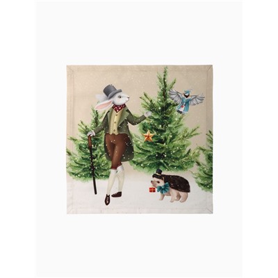 Набор салфеток сервировочных «Этель» Noble Christmas, 4 шт., бежевые, 40×40 см