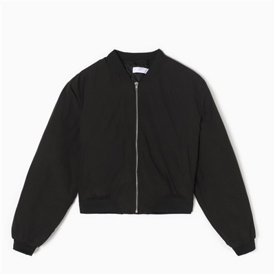 Бомбер женский демисезонный MIST, размер 48-50, чёрный