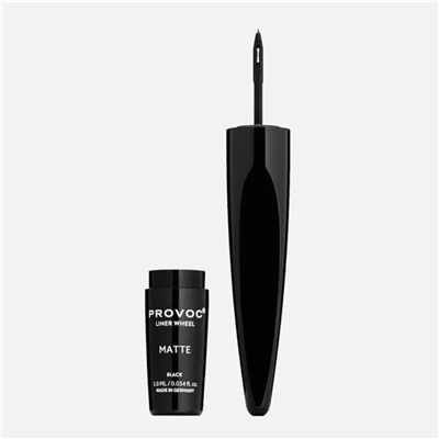 Provoc Жидкая подводка для глаз с роликом / Eyeliner Wheel 01 Matte Black, черный матовый