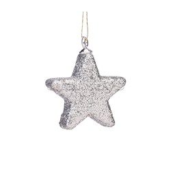 Набор новогодних украшений "Шарики и звездочки" 3-6см*30шт