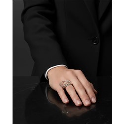 Кольцо с белым серебрением