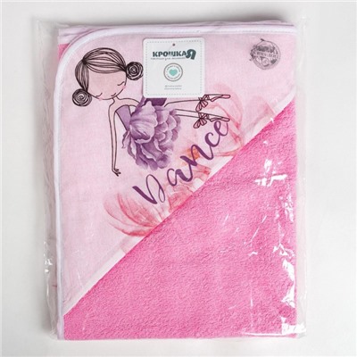 Полотенце детское «Крошка Я» Flower dancer, 75×75 см, хлопок 100%, розовое