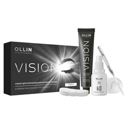 Ollin Набор для окрашивания бровей и ресниц / Vision, графит, 20 мл 8485