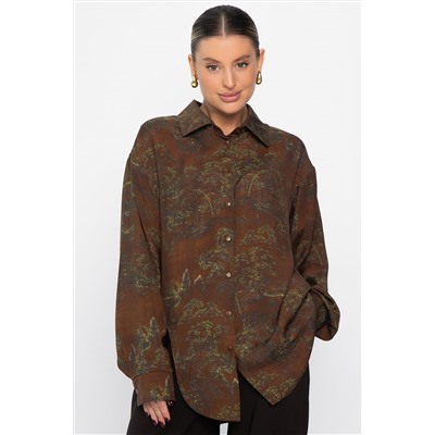Блуза Тайна очарования (коричневая) Б14433-5М