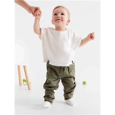 Брюки Крошка Я, рост 74-80 см, зелёные