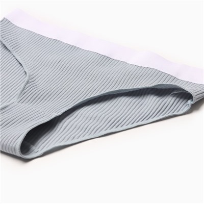 Трусы женские слипы MINAKU в рубчик, размер 40-42, серые