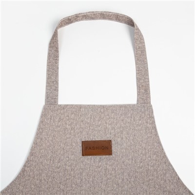 Фартук «Этель. Однотонный», серый, 65×70 см, 100% п/э