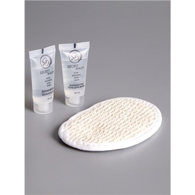 Дорожный набор (шампунь, гель для душа и мочалка)