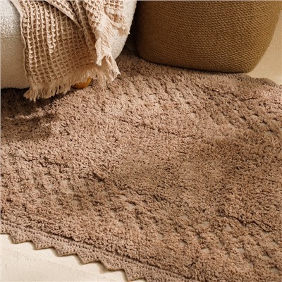 Коврики SL Home, 2 шт., 59×73 см, 68×104 см, кремовые