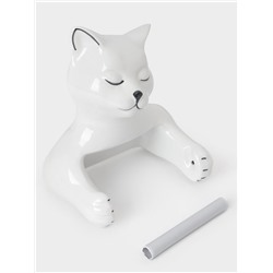 Держатель для туалетной бумаги «Кошка», 26×23×14 см, белый