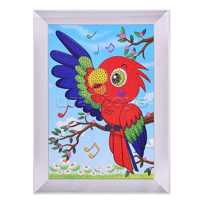 Мозаика алмазная "Попугай" 17.5*23.5см