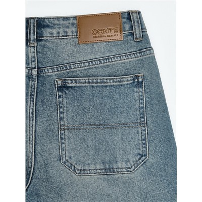 Актуальная коллекция CONTE CON-845 Джинсы wide leg винтажной варки с необработанным краем