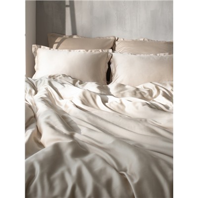 Простыня евро SL Home Tencel, 235×260 см, бежевая, тенсель