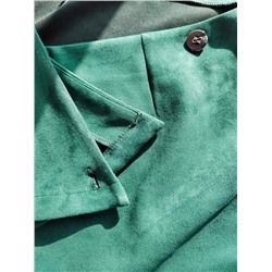 Юбка на запах замшевая 3202 (Зеленый)