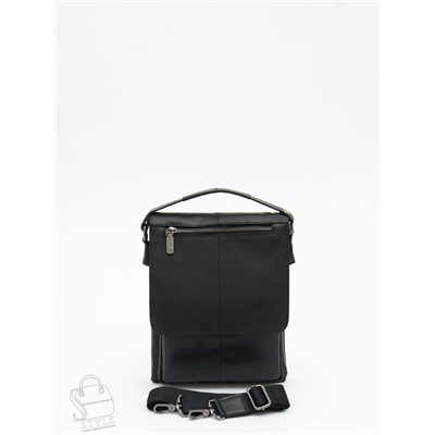 Сумка мужская кожаная 7618Z black Zinimsk в Новосибирске