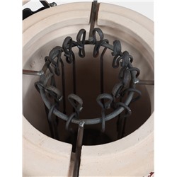 Тандыр «СамОбжар» с откидной крышкой, h=98 см, d=52 см, 97 кг, 12 шампуров, кочерга, совок