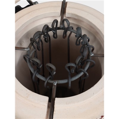 Тандыр «СамОбжар» с откидной крышкой, h=98 см, d=52 см, 97 кг, 12 шампуров, кочерга, совок