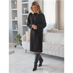 Платье фактурной вязки из хлопка с кашемиром