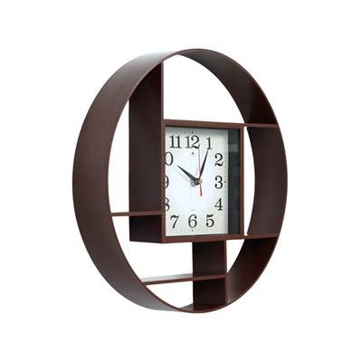 Часы настенные интерьерные «Маганса», бесшумные, плавный ход, d=35 см, от батарейки 1×АА