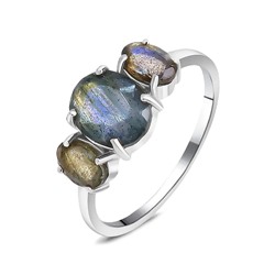 Кольцо, лабрадорит, Вивьен