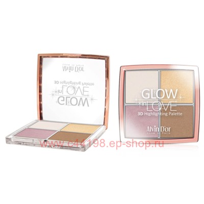 Alvin D`or Пудровый Хайлайтер для лица 4 в 1 Glow in Love тон 01 HL-06