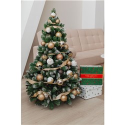 Шары ёлочные «С Новым годом!», пластик, d=6, 6 шт., белые, золотые