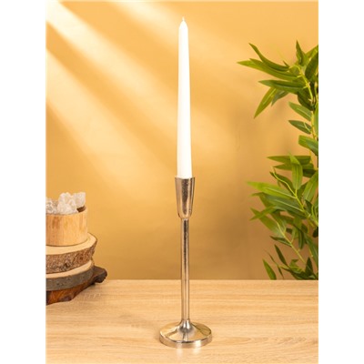 Подсвечник «Модэст», 9×9×27 см, алюминий, серебристый