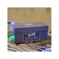 Гирлянда «Сеть» 2×1.5 м, IP44, УМС, тёмная нить, 192 LED, свечение мульти, 220 В