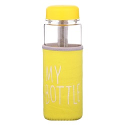 Бутылка для воды My bottle, 500 мл, 19.5×6 см, чехол в комплекте, желтая