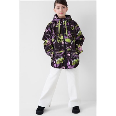 Куртка текстильная с полиуретановым покрытием для девочек (ветровка) PLAYTODAY, 1240307