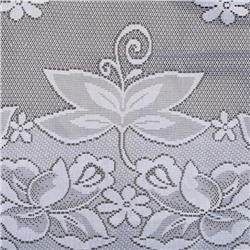 Тюль на кухню со шторной лентой, 285×167 см, цвет белый, 100% полиэстер