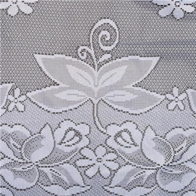 Тюль на кухню со шторной лентой, 285×167 см, цвет белый, 100% полиэстер