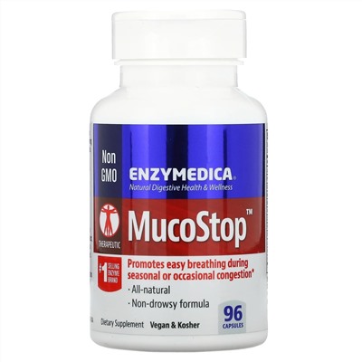 Enzymedica, MucoStop, 96 капсул