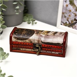 Шкатулка-купюрница «Карта», дерево, 5.5×17.5×8 см, МИКС