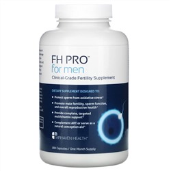 Fairhaven Health, FH Pro для мужчин, добавка для улучшения фертильности клинического класса, 180 капсул
