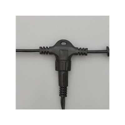 Гирлянда «Занавес» 2×3 м, IP44, УМС, тёмная нить, 760 LED, свечение синее, 220 В