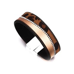 Браслет, кожа, сталь, стекло, ALBW55