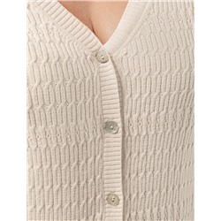 Кардиган тонкой ажурной вязки из хлопка и вискозы