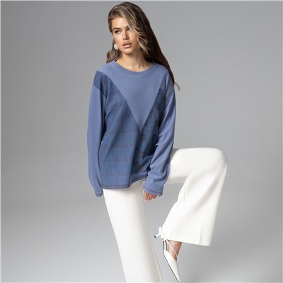 Лонгслив уютный, Стиль вне закона (голубой)