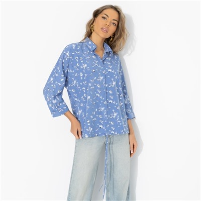 Блуза , освежающая образ, Твой личный тренд (небесная)