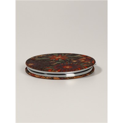 Зеркало складное «Орнамент», d=7.2 см, с увеличением х2, оранжевое