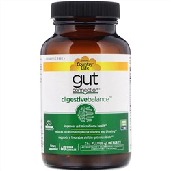 Country Life, Gut Connection, Digestive Balance, 60 веганских капсул