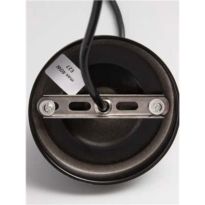 Светильник подвесной 1117/1, E27, 40 Вт, 22.5×70 см, чёрный