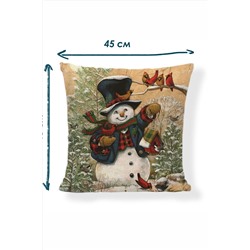 Наволочка декоративная Снеговик 1 шт НАТАЛИ, 1216577