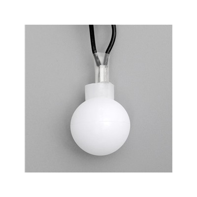 Гирлянда «Нить» 5 м с насадками «Шарики белые», IP20, тёмная нить, 30 LED, свечение белое, 8 режимов, 220 В